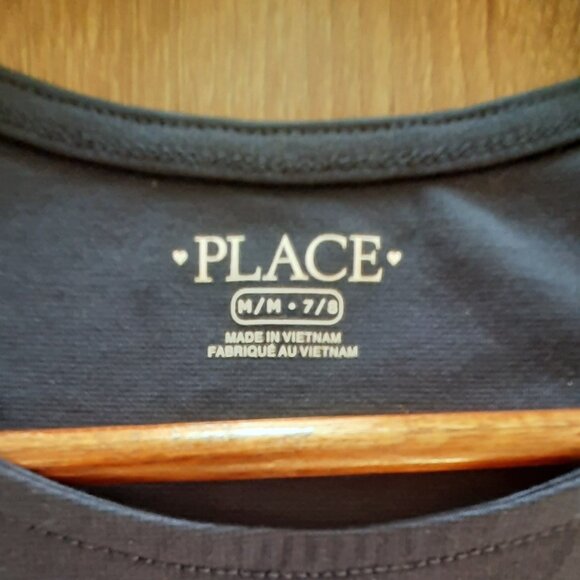 Girl's Sleeveless Dress PLACE – Size 7/8 – Blue & Black – Excellent Condition - Picture 3 of 6